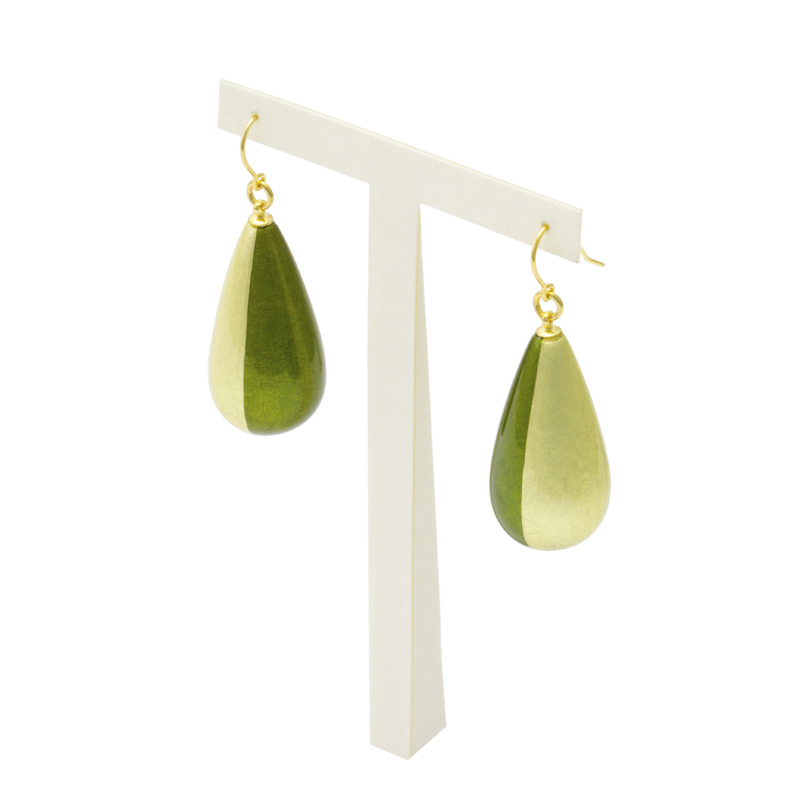Baccarat 緑色クリスタルピアス Baccarat 緑色クリスタルピアス